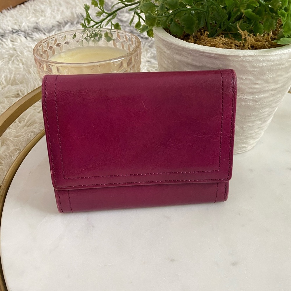 Cranberry Leather Monsac Wallet